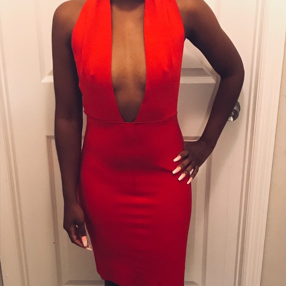Red bandage dress